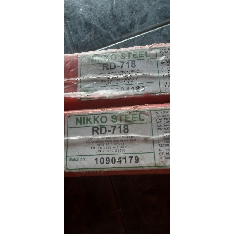 KAWAT LAS RD-718 NIKKO STEEL AWS E7018 Size.4.0MM