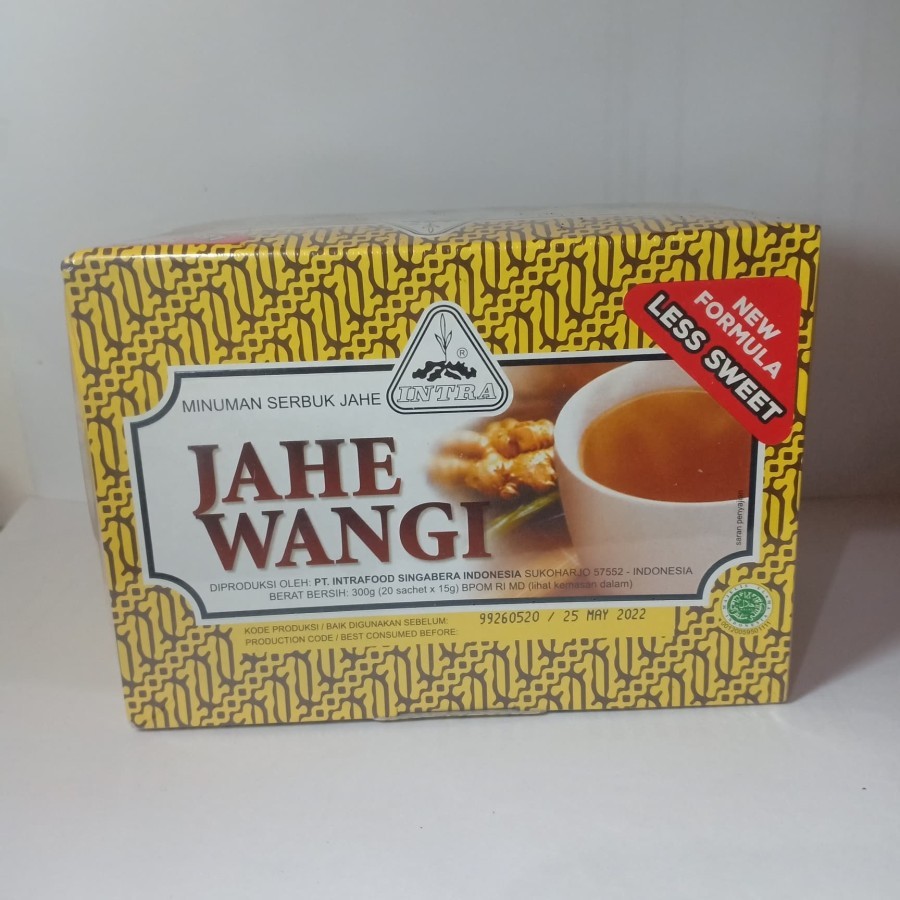 

Teh Jahe Wangi Intra Less Sweet isi 20 saset