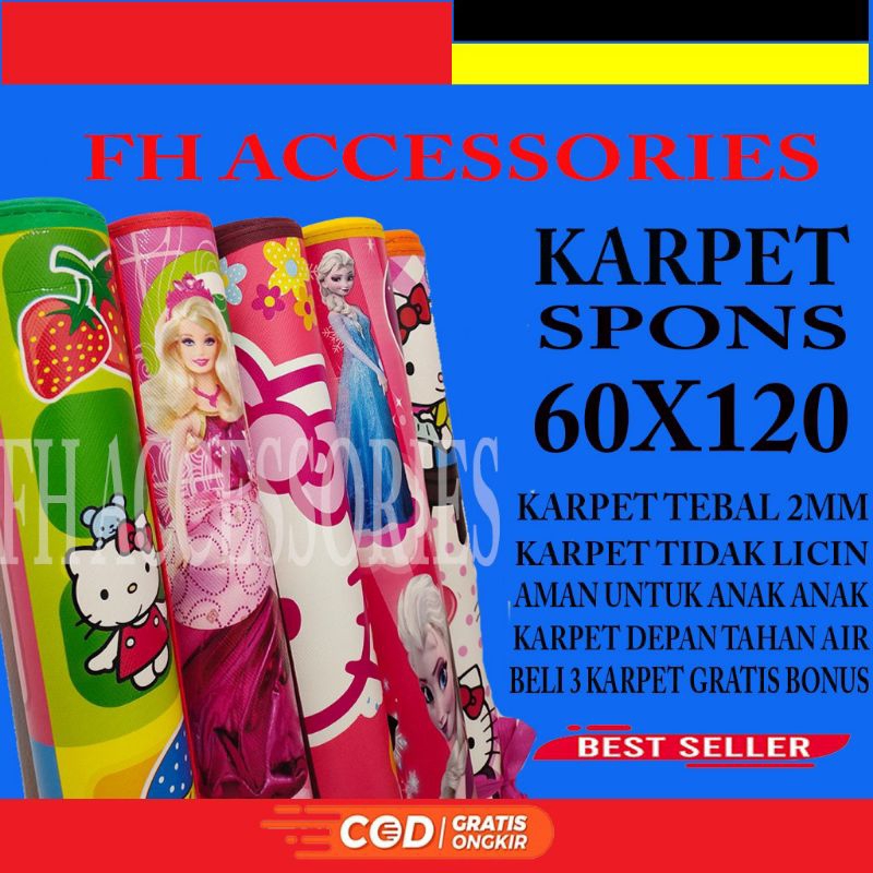 Karpet kecil Karpet sajadah Tikar Lantai Spon motif karakter / Alas Meja