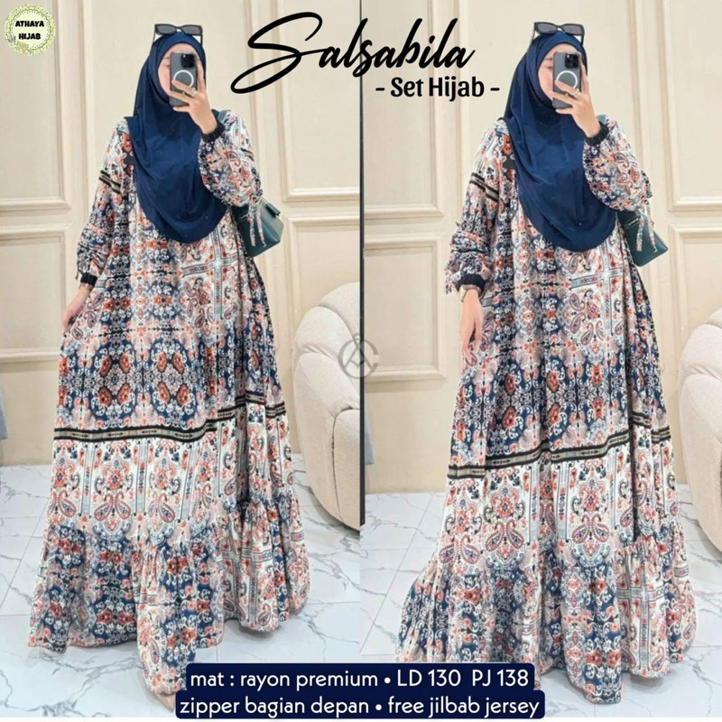 RUMAISA SET GAMIS + JILBAB by ATHAYA
