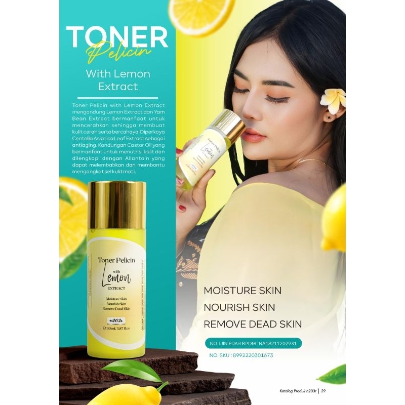 n203r AHA Toner Pelicin with Extract Lemon