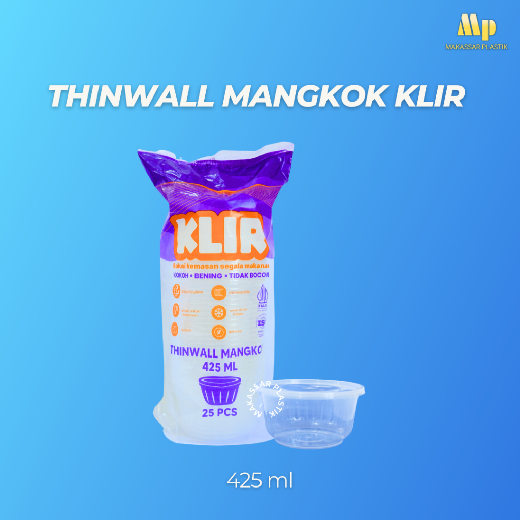 THINWALL BOWL KLIR / THINWALL MANGKOK KLIR / MIKA MANGKOK @25 PCS