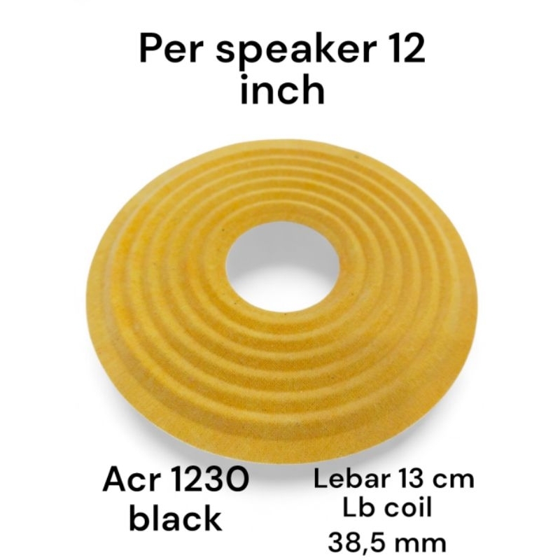 demper damper speaker spiker per pir membran acr 1230 black 10 12 inch diameter lebar 13 cm lubang c