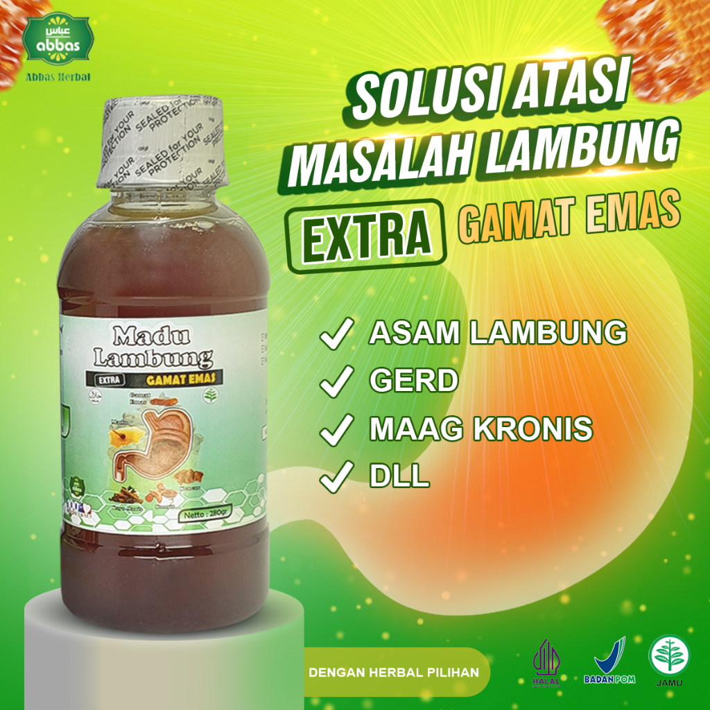 

Madu Lambung Abbas 280gr/Gangguan Asam Lambung/Gerd/Maag