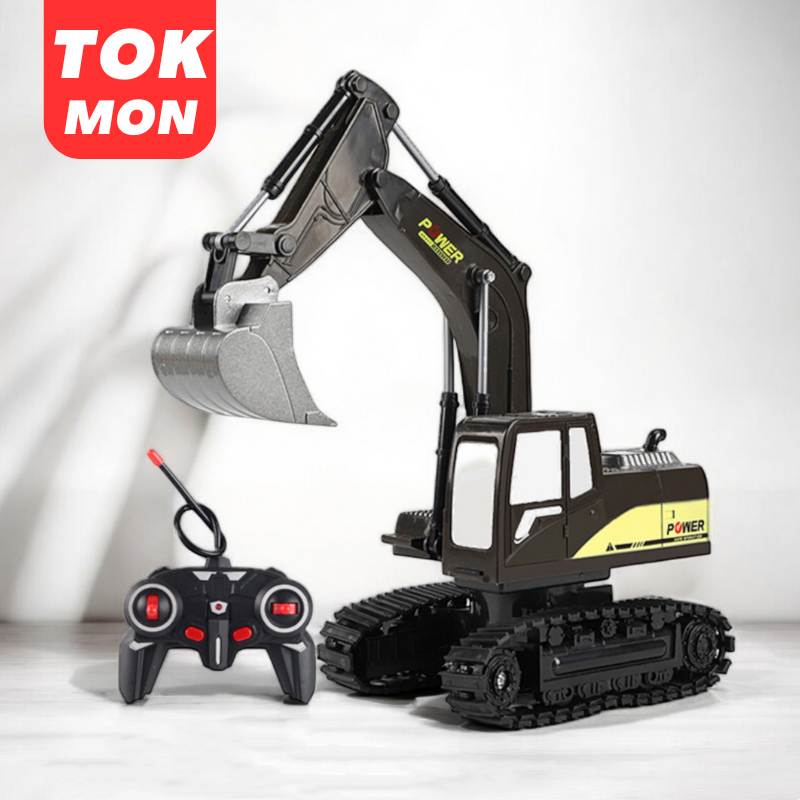 Mainan Excavator Remote Control 6 Channel Rc Beko Penggali Truck 1:24 RC Excavator Crawler Digger