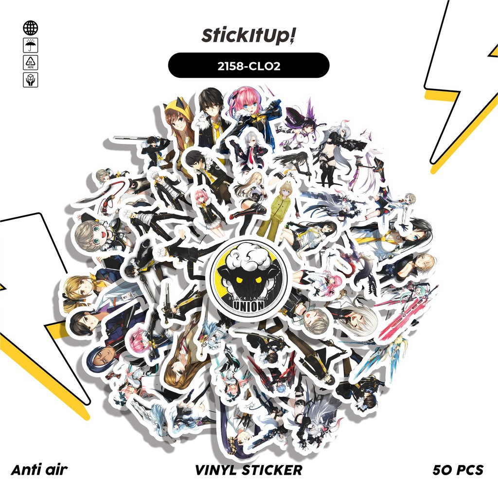 

COD✨ 50 Pcs Stiker Pack GAME SERIES CLOSERS CHARACTER MIX 02 Lucu Aesthetic Vynil Waterproof untuk Freebies Sticker Buku Journal Casing HP Laptop