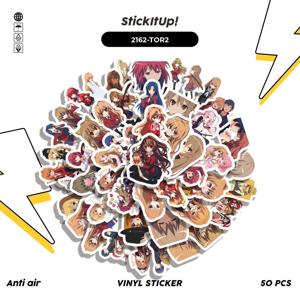 

COD✨ 50 Pcs Stiker Pack ANIME SERIES TORADORA CHARACTER V2 Lucu Aesthetic Vynil Waterproof untuk Freebies Sticker Buku Journal Casing HP Laptop