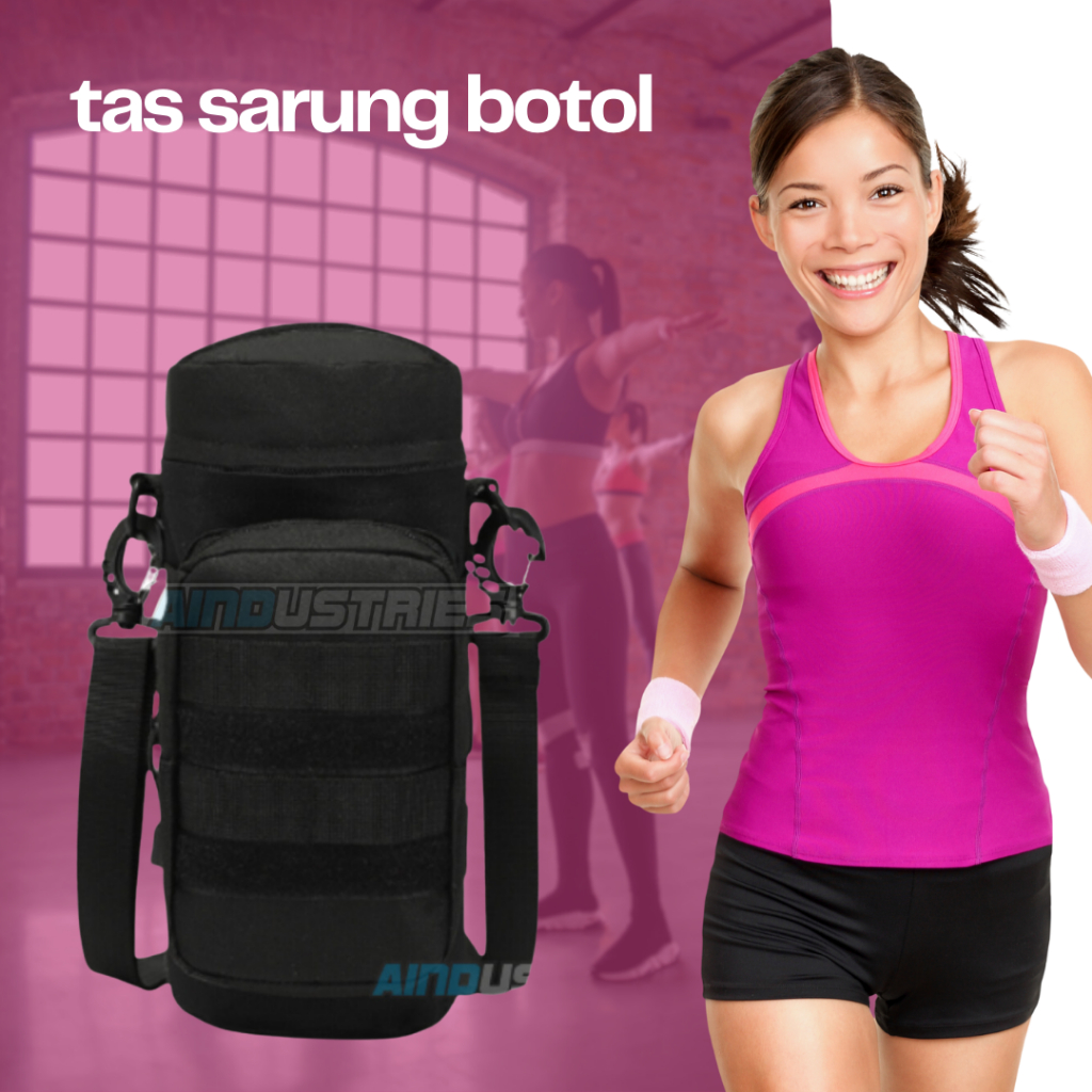 tas sarung  botol Hp wanita perbekalan air minum tas slempang pinggang Olahraga ber sepeda