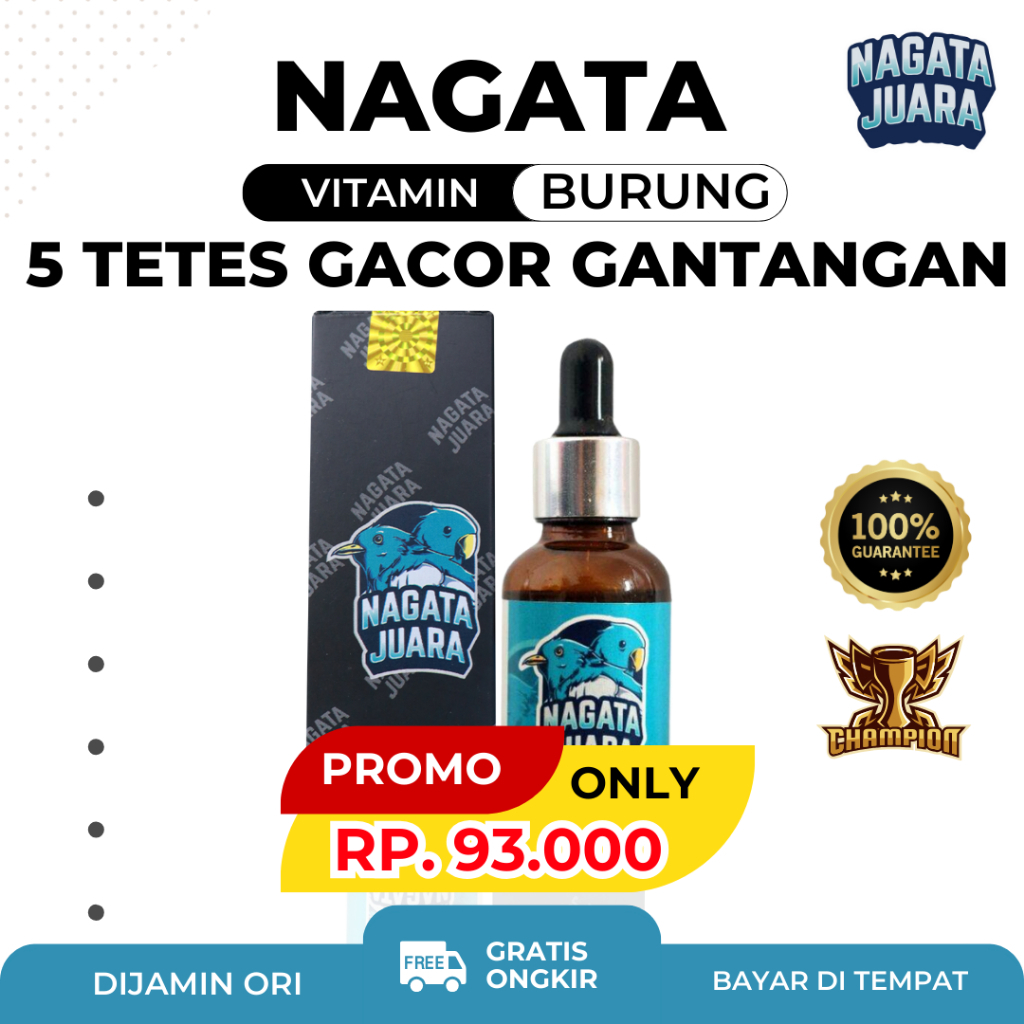 NAGATA JUARA ORIGINAL - Vitamin Gantangan Burung Murai, Cucak Ijo, Kenari dll - GACOR 100% Asli