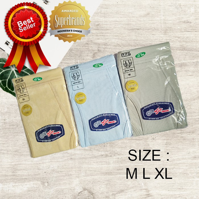 Celana Dalam Pria Dewasa CD GT Man 704 BW Ukuran M L XL Terlaris