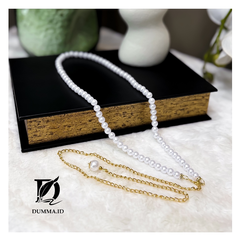 Dumma.id - One Set Pakaian Wanita  Belt Rantai Mutiara Premium Berkualitas   Dumma.id Official