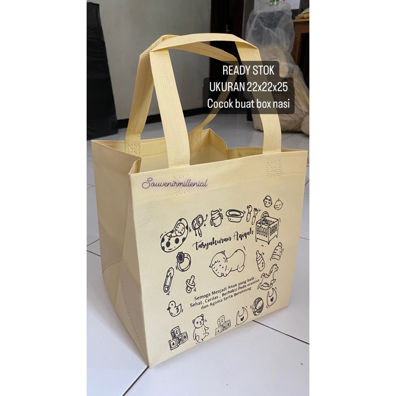 

Tas aqiqah Ready stok goodiebag box nasi hajatan murah elelgan tasyakuran bisa tambah nama