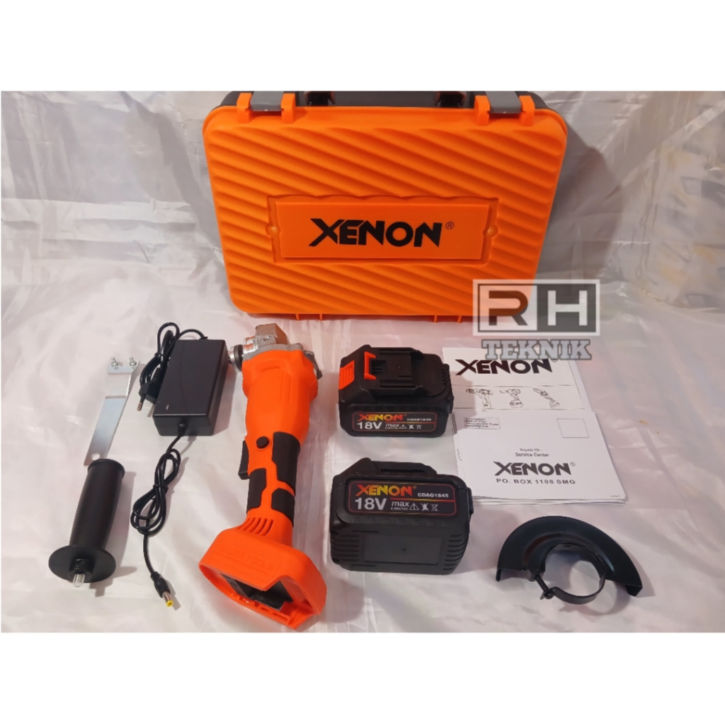 XENON CDAG1845 Mesin Gerinda Cas Charger 18V Cordless Angle Grinder / Gerinda Cordless Xenon
