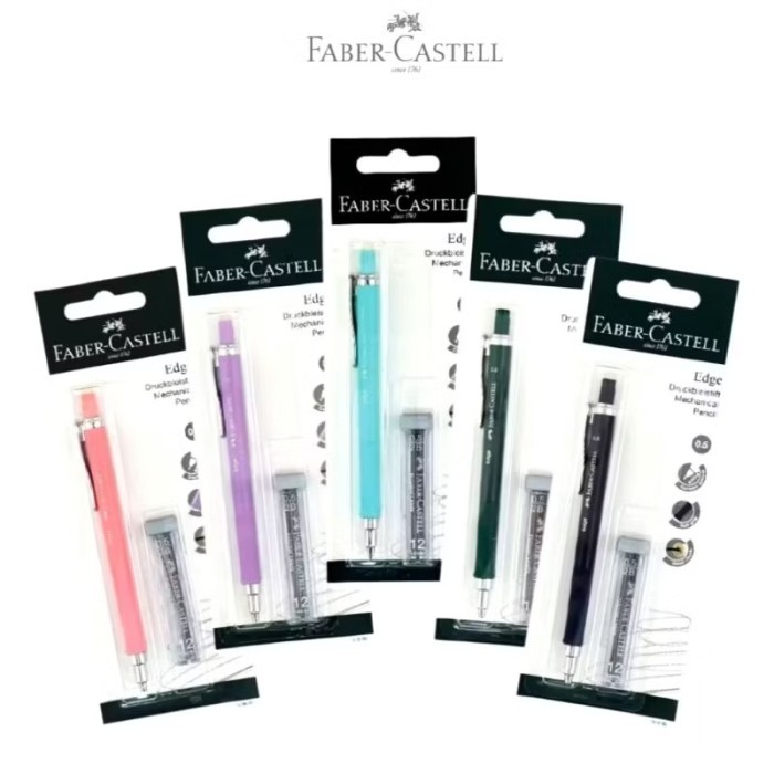 

(1 PCS) PENSIL MEKANIK FABER CASTELL FREE REFILL EDGE, GRIP, AUTOCLICK 0,5 0,7