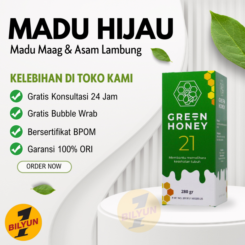 

MADU HIJAU GREEN HONEY HERBAL 21 ATASI SAKIT MAAG KRONIS ASAM LAMBUNG GERD Mual Kembung