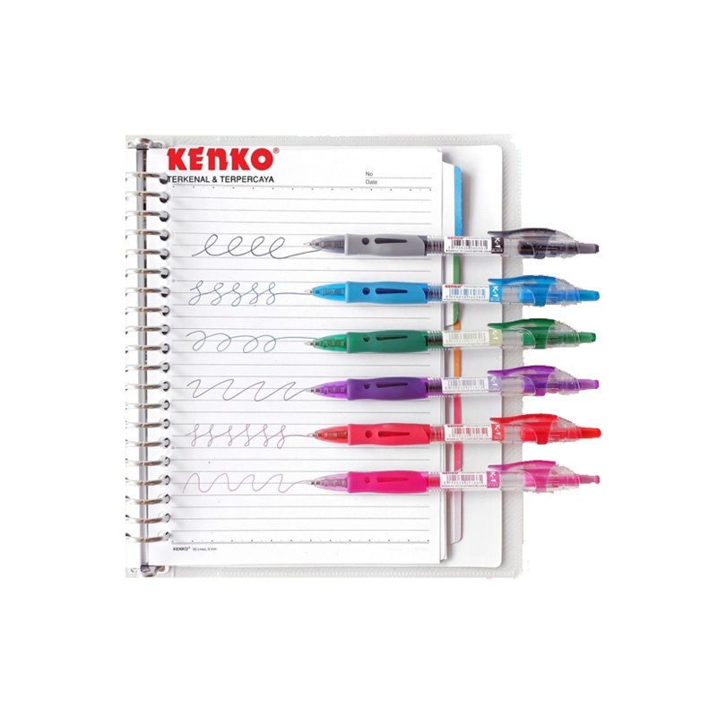 

(1 PCS) KENKO GEL PEN K1 0.5 | MERAH BIRU HITAM UNGU HIJAU PULPEN GEL KENKO