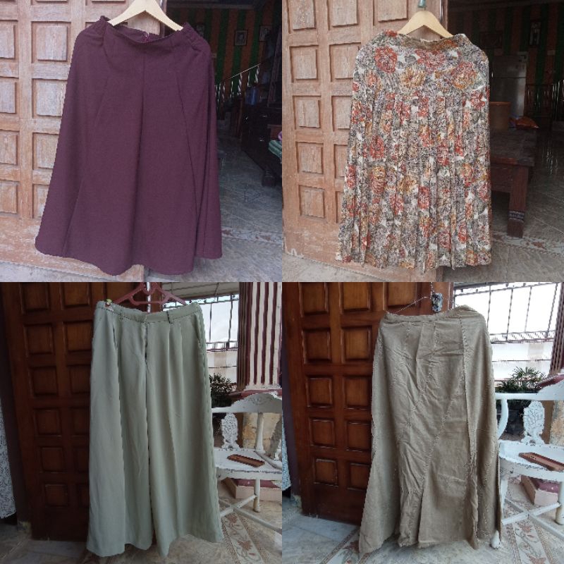 celana preloved | celana kulot tartan | celana kulot highwaist | celana kulot lebar | celana kulot b