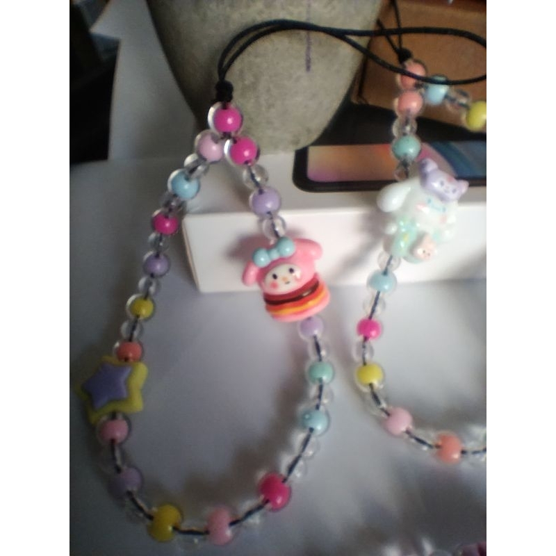 Mainan Gantungan HP Ronce Karakter PINK MERAH