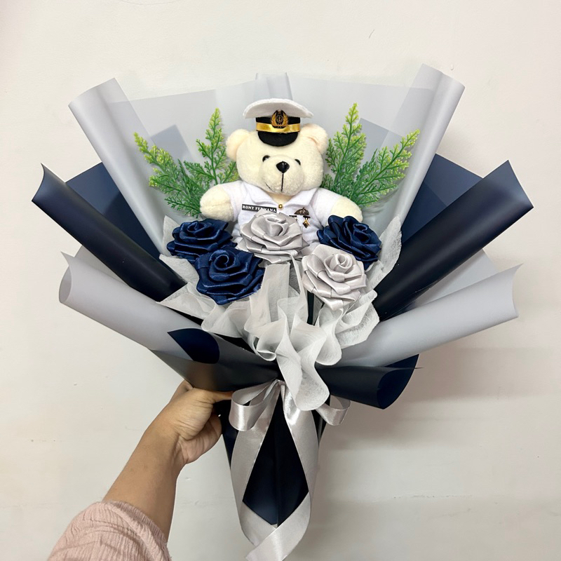 Buket bunga boneka profesi / buket bunga / boneka profesi / boneka wisuda / buket wisuda