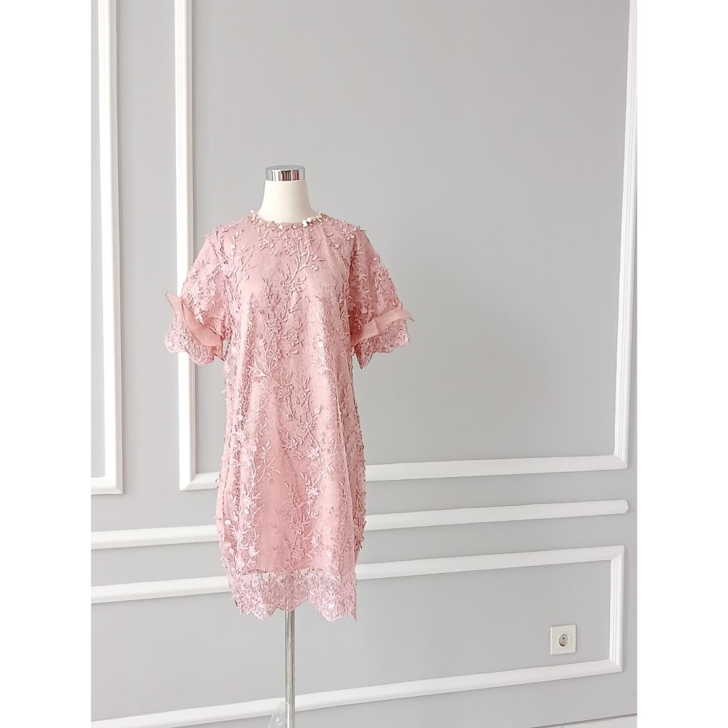 Sophia Dress | Dress Pesta Gaun Dewasa Perempuan Cewek | Set dress Gaun brokat/ rok lilit/dres broka