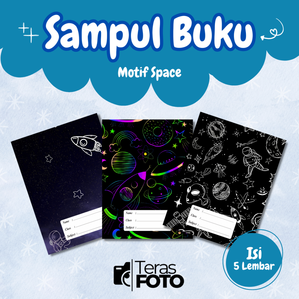 

(Isi 5 Lembar) SAMPUL BUKU MOTIF ESTETIK SPACE/ SAMPUL BUKU TULIS SIDU CAMPUS BIGBOSS / SAMPUL BUKU BOOK COVER A5/B5 / SAMPUL BUKU AESTHETIC