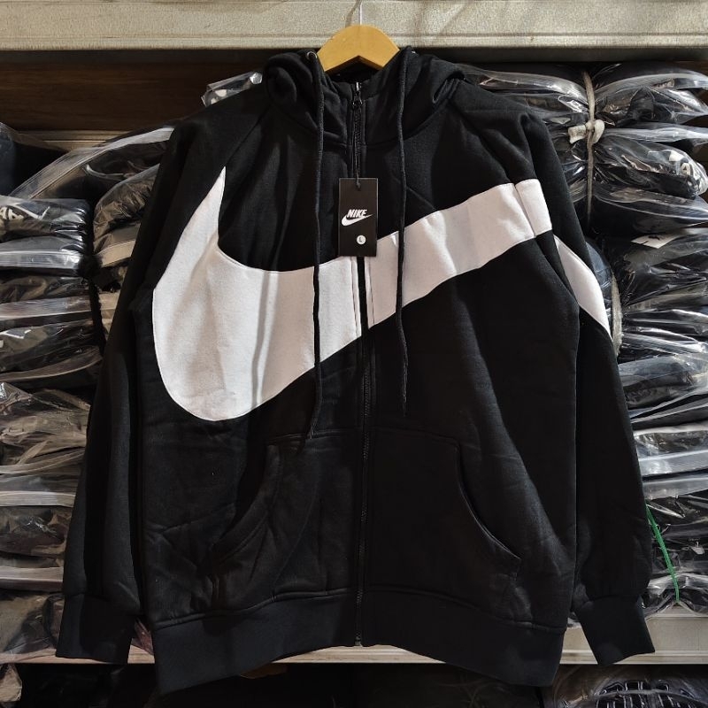 Jaket Zipper hoodie Nike Big Swoosh Full tag