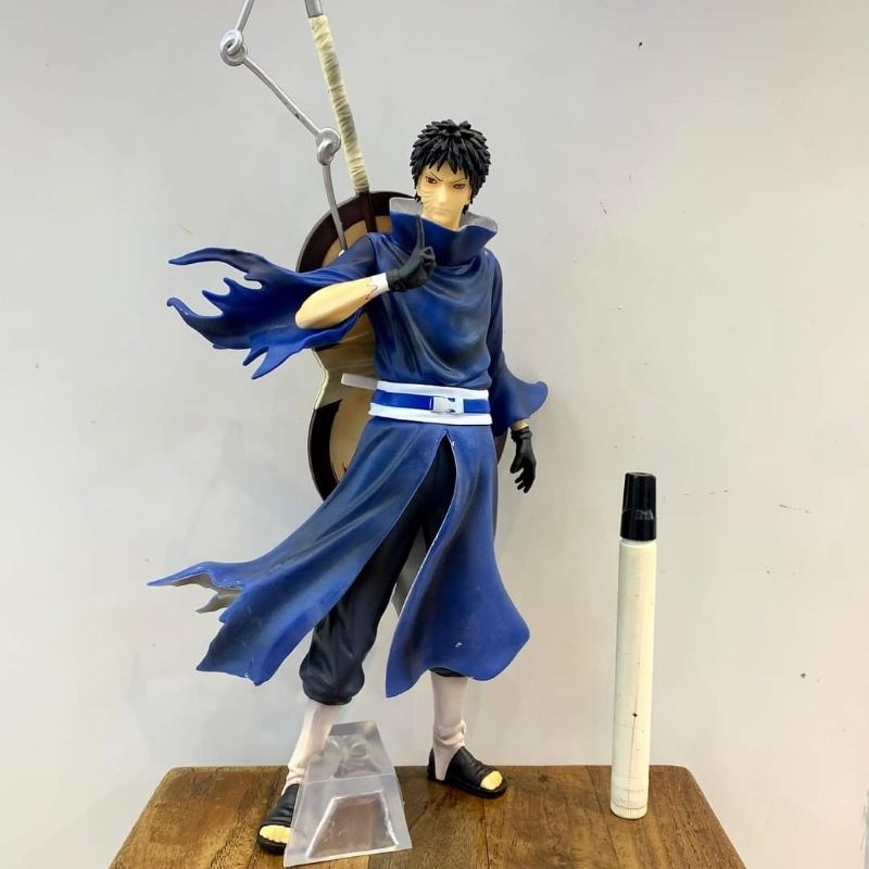mainan static figure obito uchiha tobi madara naruto akatsuki sekitar 30 cm statue detail bahan pvc 