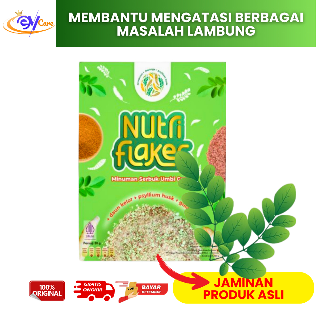 

Nutriflakes Sereal Umbi Garut Solusi Penderita Asam Lambung Maag Gerd dan Pencernaan 280 gram