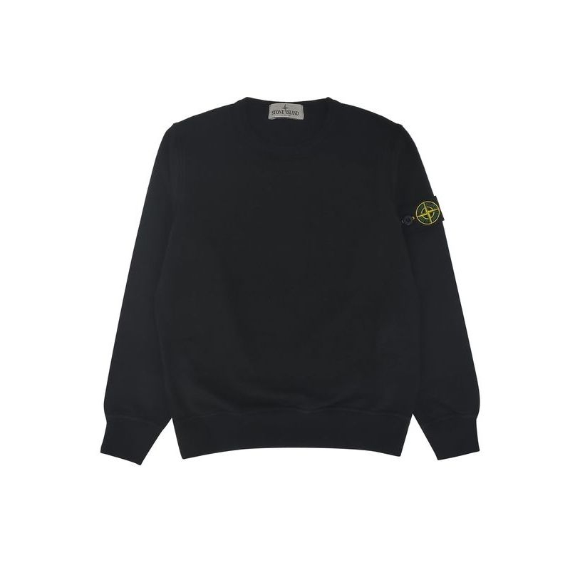 KTY Crewneck Putih Lengan Panjang Stone Island Atasan Musim Dingin Sweatshirt Casual Pria Wanita