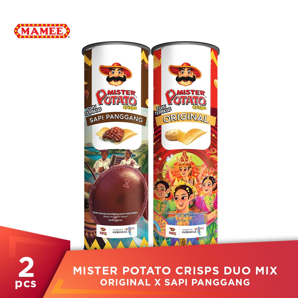 

Mister Potato Crisps Duo Mix - Original x Sapi Panggang (New)