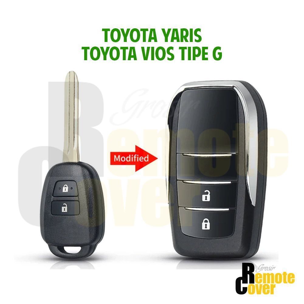 Cassing Kunci Lipat FlipKey Toyota Yaris Vios Sienta 2 Tombol Modifikasi