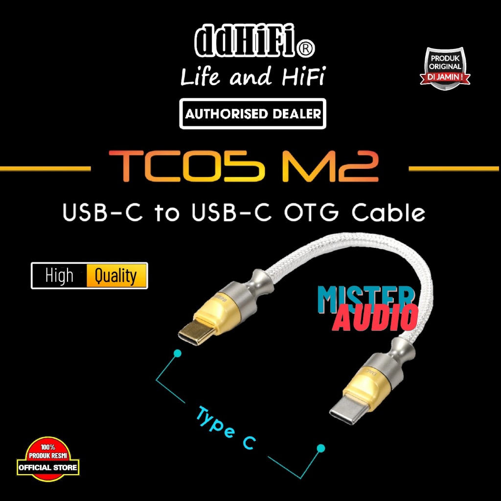 DD DDHIFI TC05 M2 / TC 05 M2 / TC05M2 USB-C to USB-C OTG Cable Original