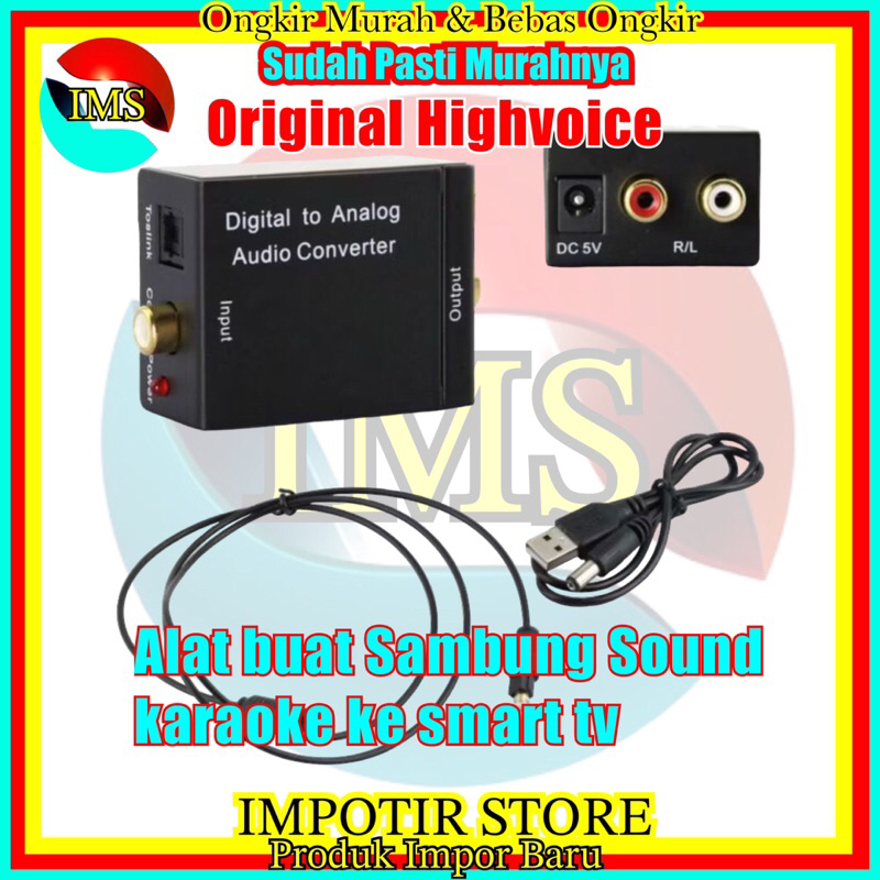 Alat Buat Sambung Audio sound Karaoke Ke smart Tv Kualitas suara jernih