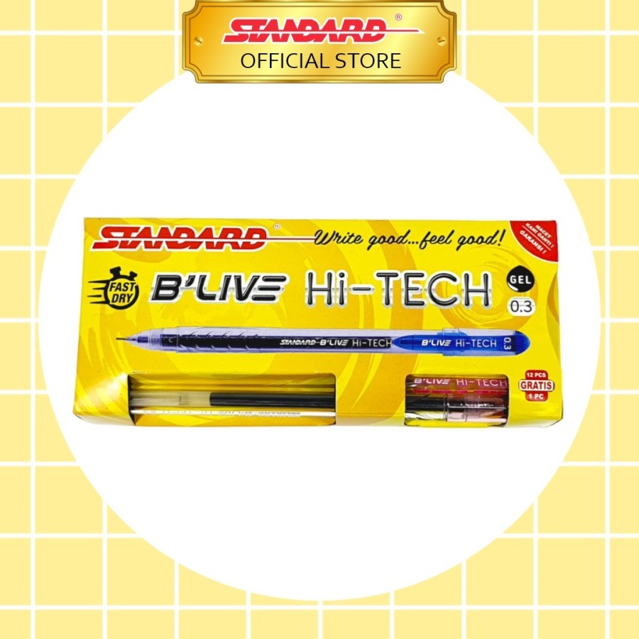 

TBMO PACK BOLPEN BLIVE GEL HI-TECH STANDARD @12PCS