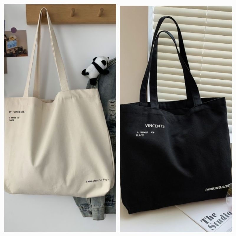 Totebag vincent aesthetic simple Tote bag kanvas.