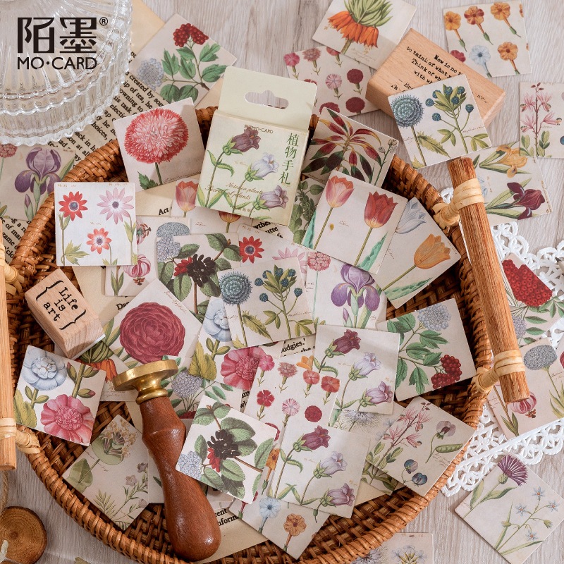 

[B758] Stiker Kotak Momo, Seri Buku Catatan Tanaman, Stiker Dekorasi Buku Pegangan, Stiker Penyegel, Stiker DIY, 46 Buah
