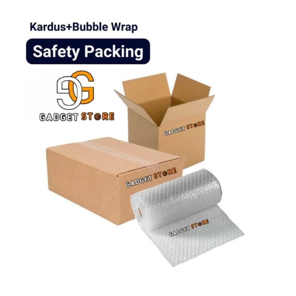 

GADGET - Packing Tambahan Kardus + Buble Wraps Paket Lebih Aman Safety