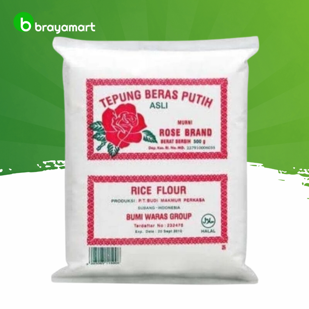 

Tepung beras putih rosebrand 500 gram Brayamart