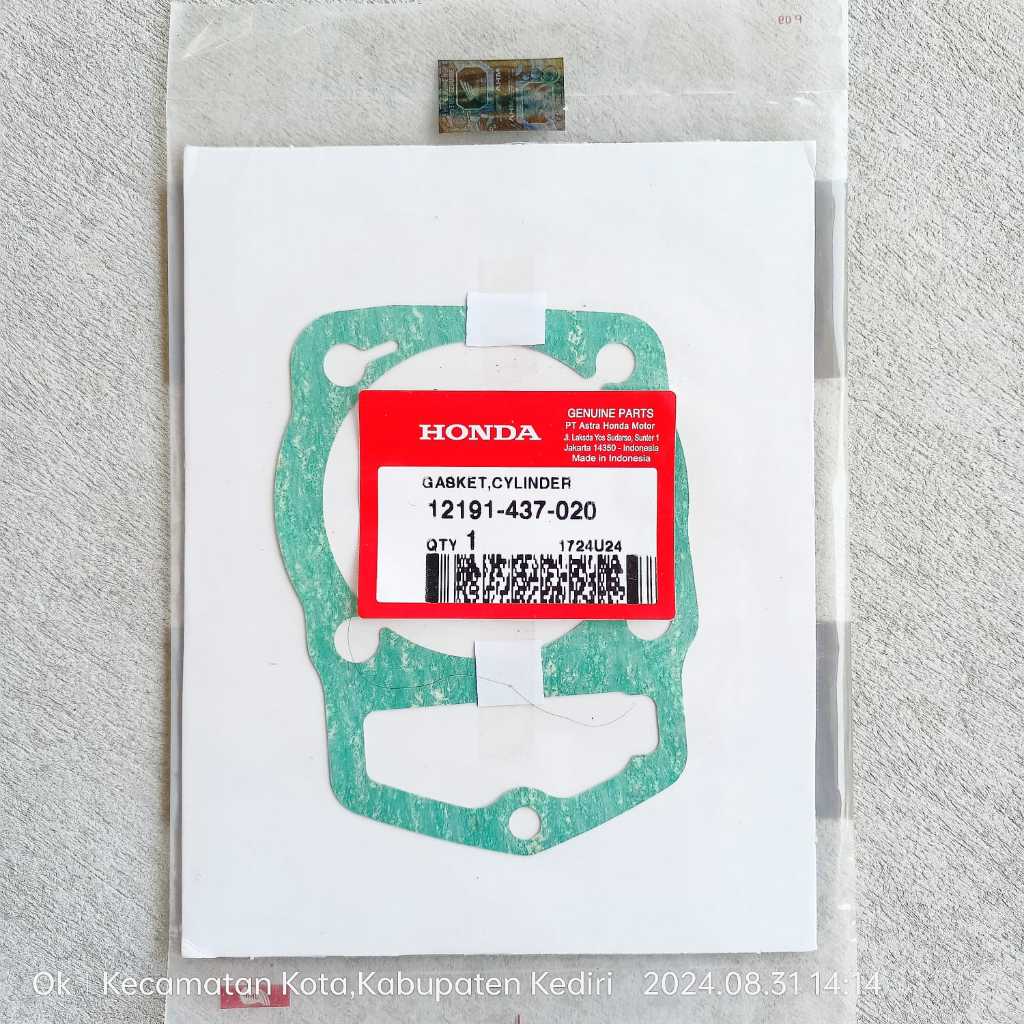 Packing-Paking-Gasket Blok Cylinder Phantom Tiger 2000-Tirev GL Max-Pro Megapro Ori AHM