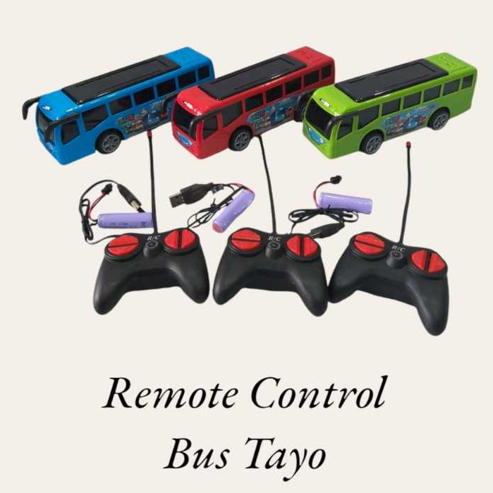 Mainan Mobil Remote Control Bus  Lampu Anak Lucu