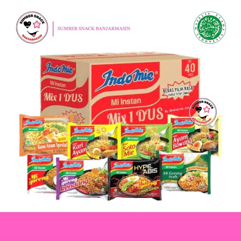 

Mi Instan Indomie Karton (Isi 40/Karton) (11 Varian Rasa)