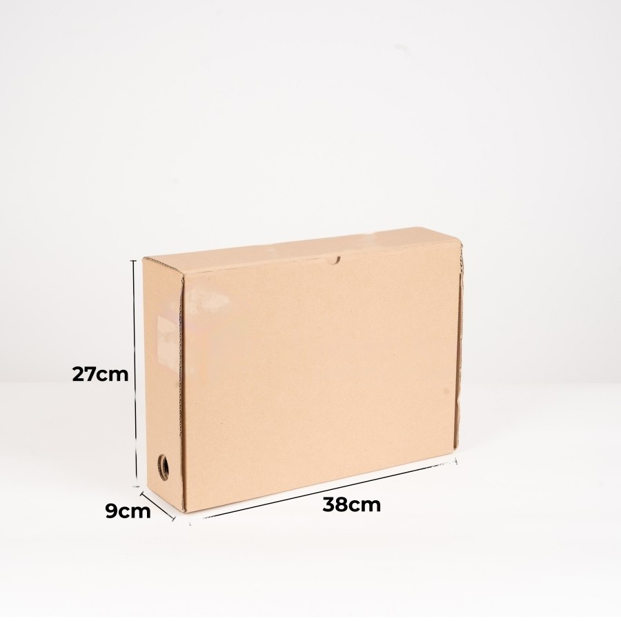 

( 10 pcs ) dus file arsip kotak penyimpanan berkas dokumen berkas organizer cokelat polos ukuran 38x9x27 cm