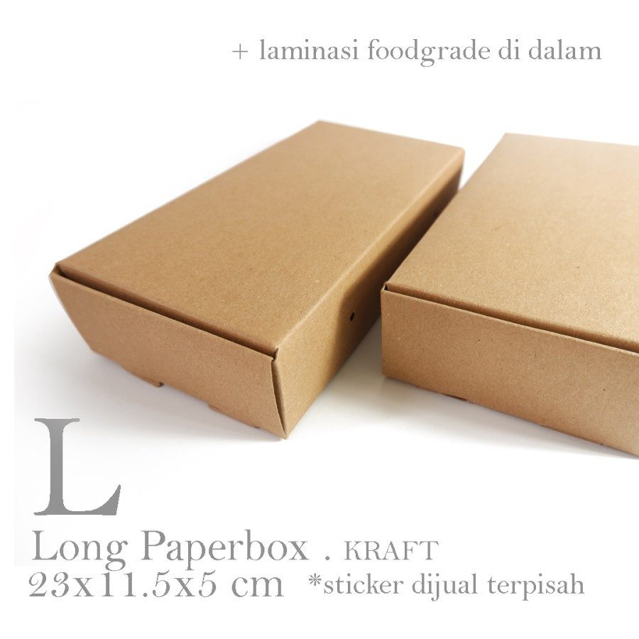 

(10pcs) Box Kotak Laminasi Packaging Nasi Fried Chicken Dus Parcel Snack Ukuran 23x11x5cm