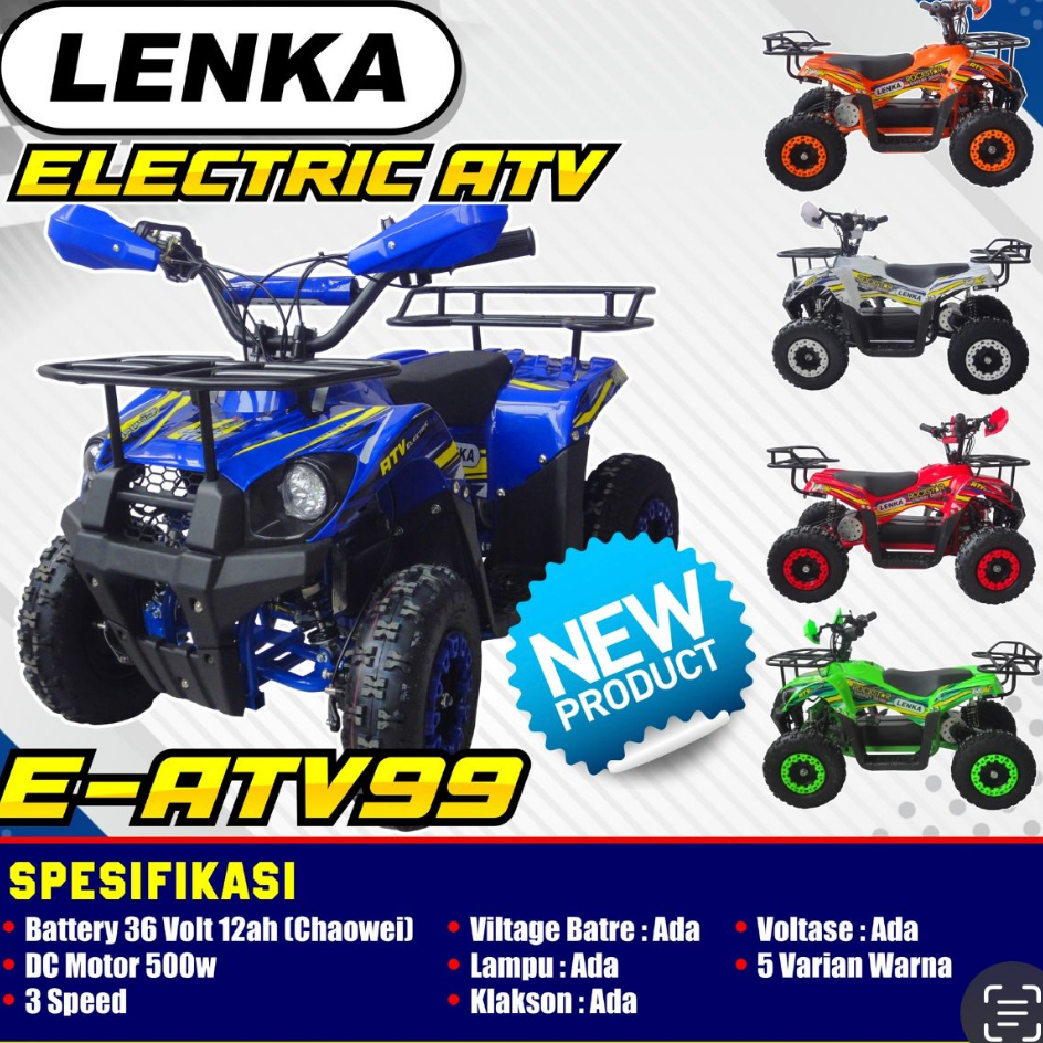 Motor ATV Listrik Lenka EMC99 50 CC Mini Trail ATV Touring 800W