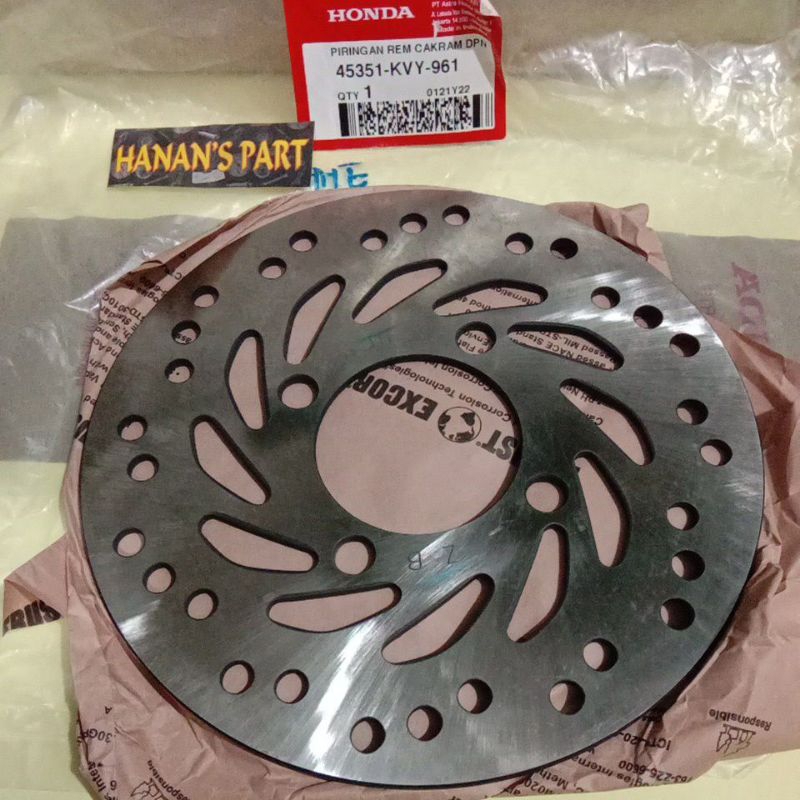 45351-KVY-961 PIRINGAN CAKRAM DEPAN BEAT KARBU SCOOPY KARBU SPACY  BEAT FI BEAT ESP ORIGINAL ASLI AH