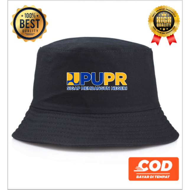Topi bucket hat logo pupr viralclothing