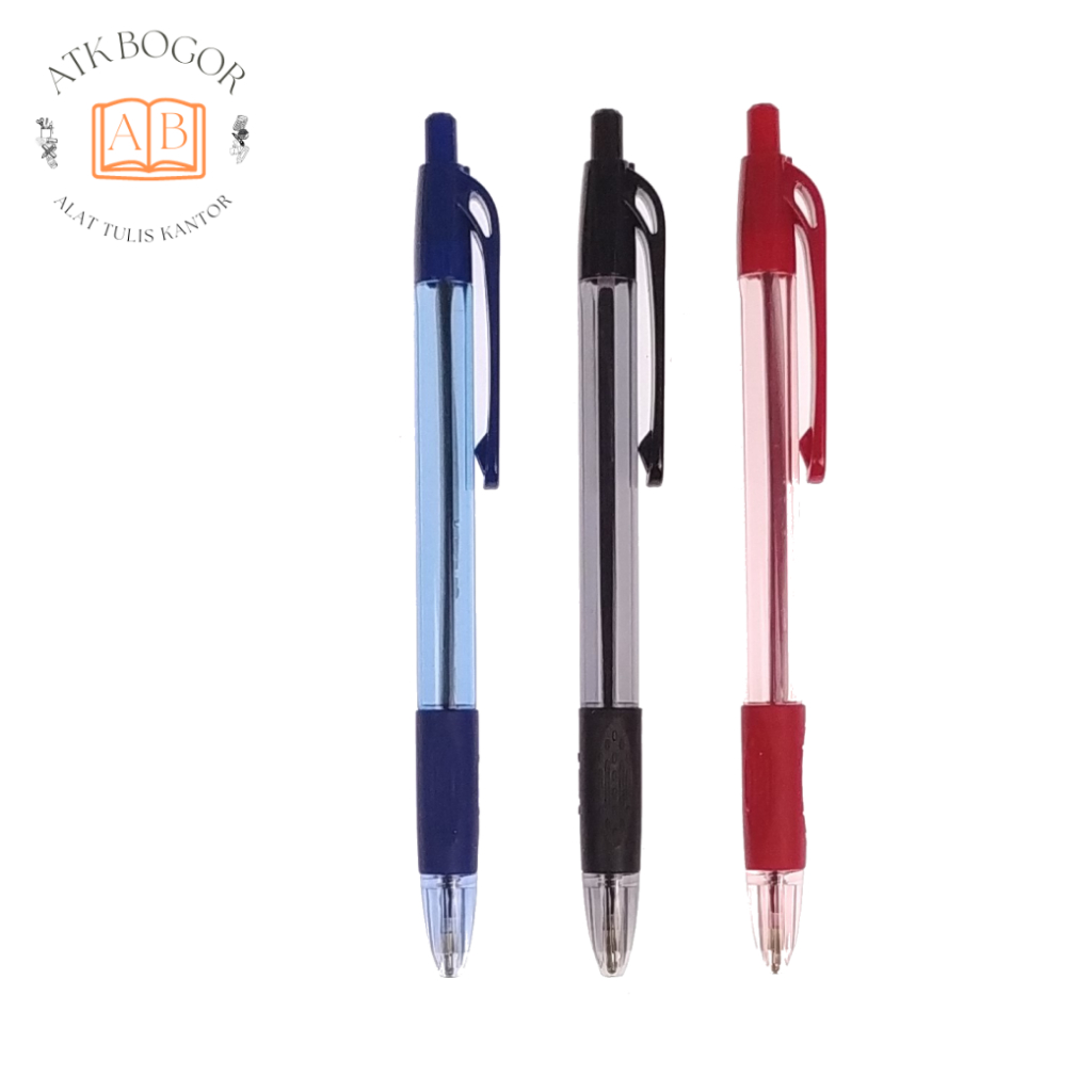 

Pulpen Cetek Semi Jel Ukuran 0.7 Tinta Hitam / Biru Standard P5 Retractable Oil Gel Ballpoint Pen