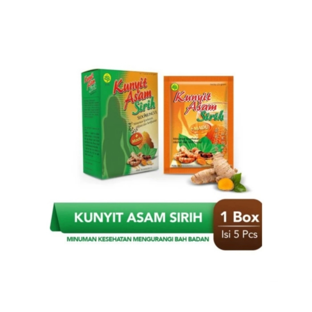 

Kunyit Asam Sirih Sidomuncul Isi 5 Sachet Minuman Herbal