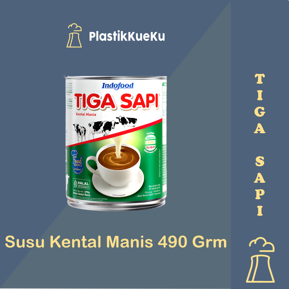 

Susu Tiga Sapi 490 Gram tinggi Susu Kental Manis Tiga Sapi 490 Gram