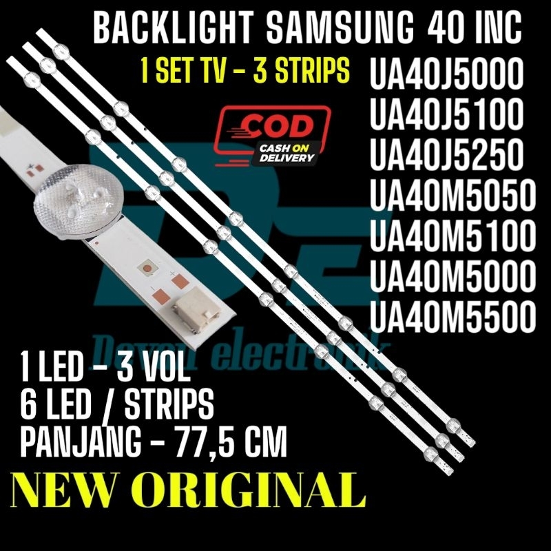 lampu led tv samsung 40J5000 40J5100 40M5000 led backlight samsung 40 m5100 40j5200 new